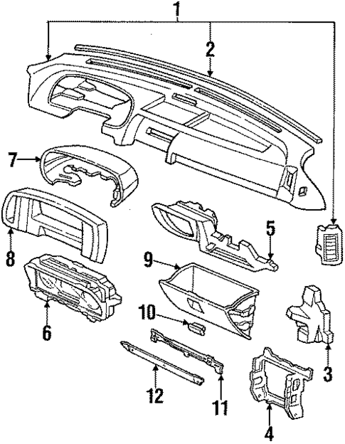 Instrument Panel for 1988 Honda Prelude #0
