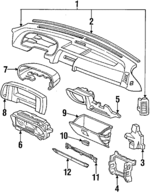 77100SF1A03ZA - Body: Instrument Panel for Honda: Prelude Image