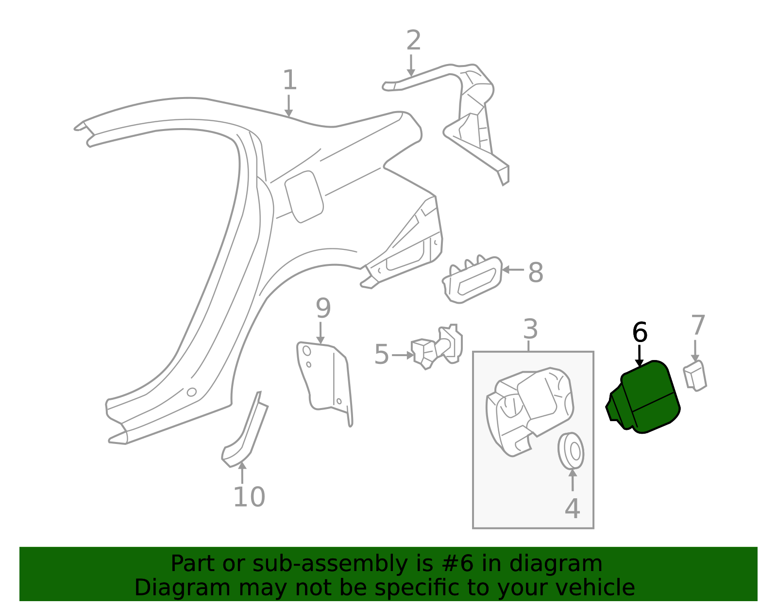 63910-TA0-A00ZZ - Fuel Filler Door 2008-2012 Honda Accord