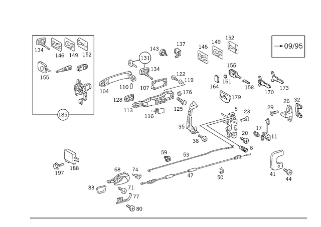 1297201835 - Front Doors: Lock for Mercedes-Benz Image image
