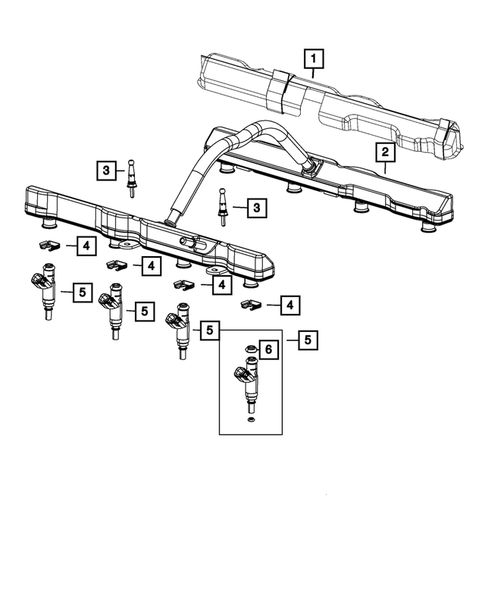 Fuel Rail and Injectors for 2021 Jeep Grand Cherokee #0
