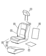 1RT35XDVAA - Interior Trim: Front Headrest for Mopar Image
