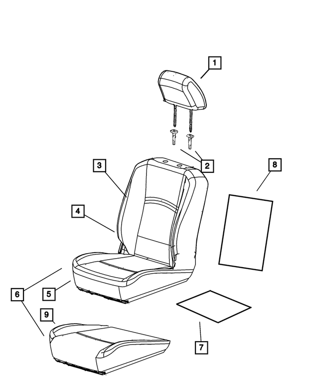 1RT35DK2AA - Interior Trim: Front Headrest for Mopar Image image