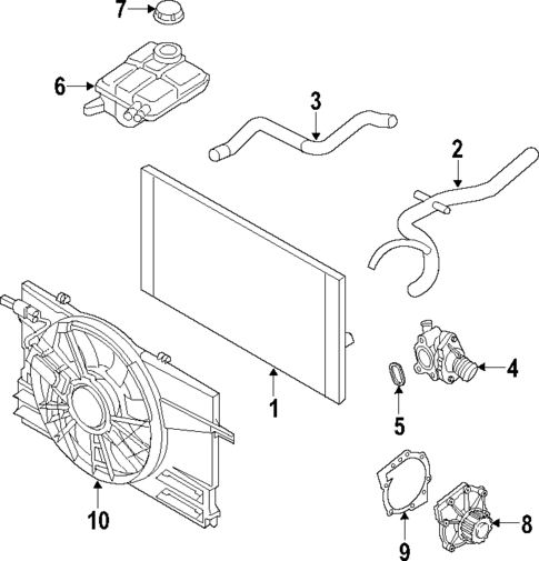 Radiator & Components for 2009 Volvo V50 #1