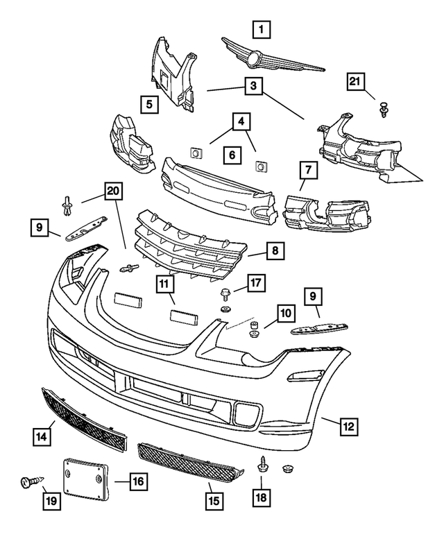 5101347AA - Frames and Bumpers: Winged Medallion Plinth for Mopar Image image