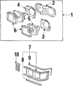 8111028041 - Electrical: 1986-1989 Toyota Van - Headlamp Assembly for Toyota: Van Image