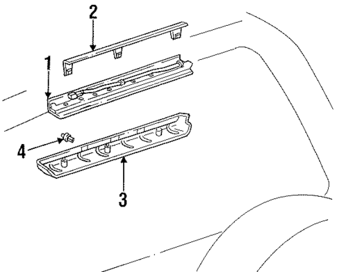 High Mounted Stop Lamp for 1997 Lexus LX450 #0