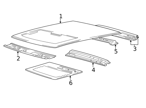 Roof & Components for 2002 Hyundai Accent #1