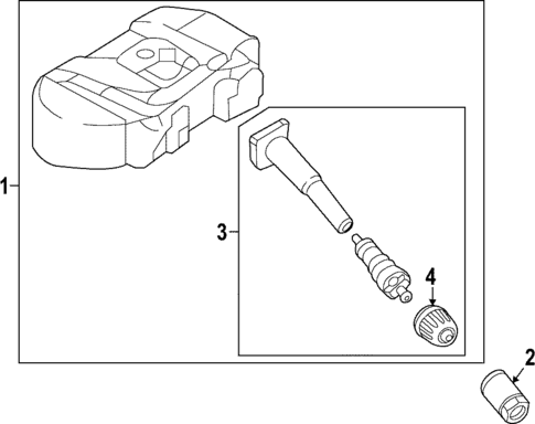 Tire Pressure Monitor Components for 2021 Hyundai Kona Electric #0