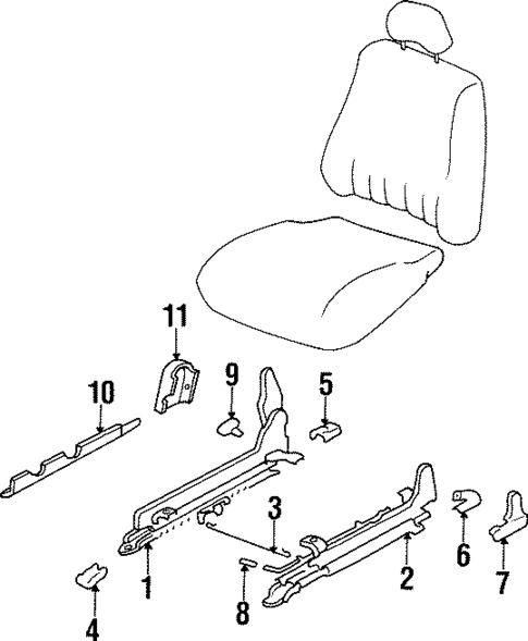 Tracks & Components for 1997 Hyundai Sonata #2
