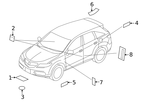 Labels for 2013 Acura RDX #0