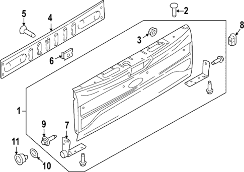 Tail Gate for 2024 Ford F-150 Lightning #1