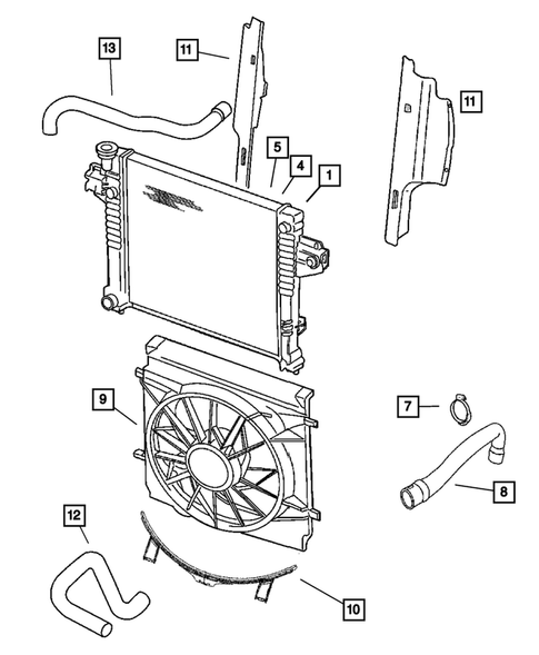 Radiator and Related Parts for 2007 Jeep Liberty #2