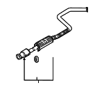 28600G3310 - Exhaust: Center Muffler for Hyundai: Elantra GT Image