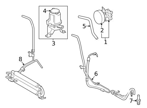 Pump & Hoses for 2020 Toyota Tacoma #0
