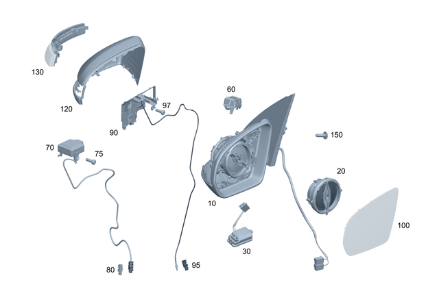 247810270864 - Front Door: Mirror Frame for Mercedes-Benz Image image