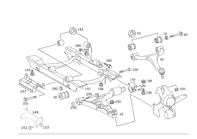 1633230240 - Front Axle: Holder for Mercedes-Benz Image image