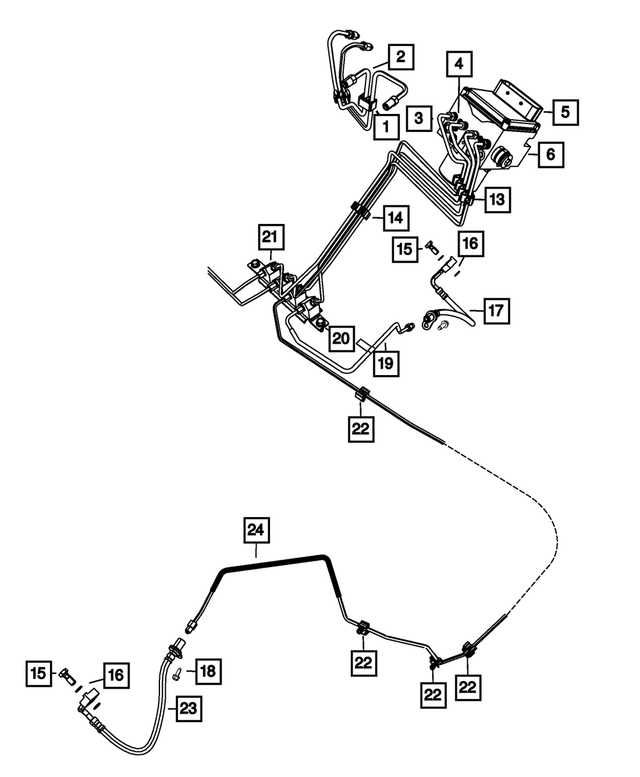 6508720AA - Brakes: Brake Tube Clip for Mopar Image image