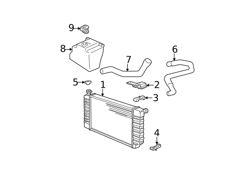 Radiator & Components for 1999 Chevrolet C2500 #0