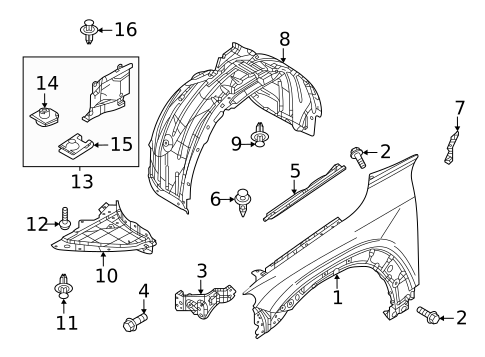 Fender & Components for 2022 Mazda MX-30 EV #0