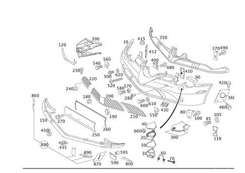 Front Bumper for 2007 Mercedes-Benz SLR McLaren #0