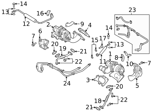 Turbocharger & Components for 2024 Genesis GV70 #3