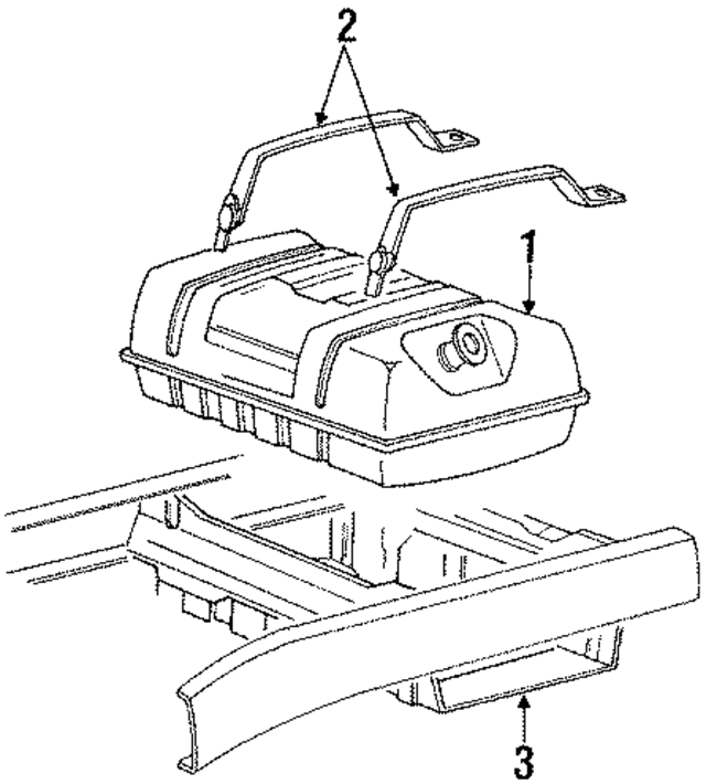 E7TZ9002E - Fuel System: Fuel Tank for Ford: Bronco Image