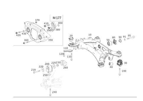 Rear Axle Carrier for 2021 Mercedes-Benz E 63 AMG&reg; S #0