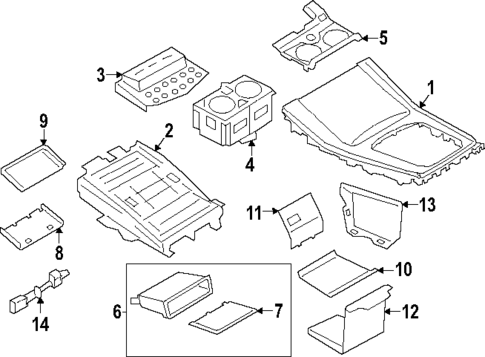 Center Console for 2025 BMW XM #1
