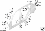 41007471435 - Bodywork: Molded Brace, Firewall, Left for BMW Image