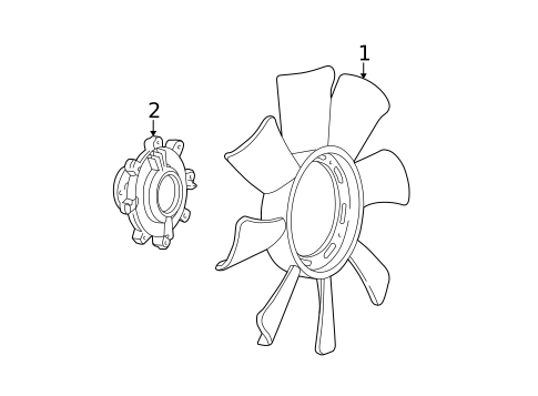 Cooling Fan for 1999 Ford Ranger #0