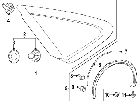 Exterior Trim - Quarter Panel for 2025 Toyota Prius #0