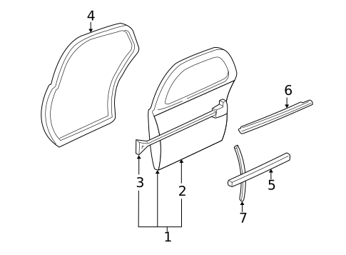 Door & Components for 1999 Buick Regal #0