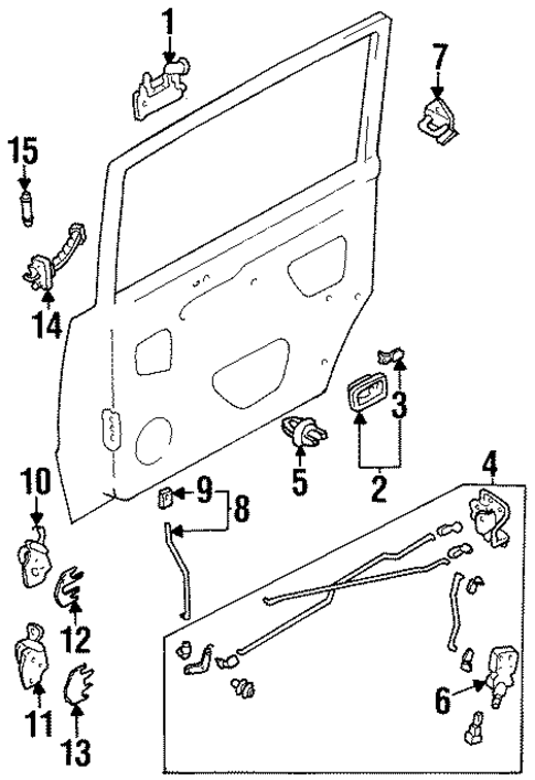 Lock & Hardware for 1998 Mazda MPV #1