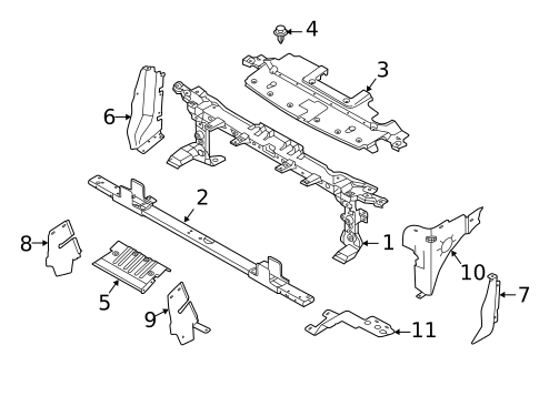 Radiator Support for 2015 Ford Expedition #0