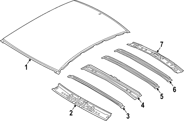 67141PI000 - : Roof Bow for Hyundai Image