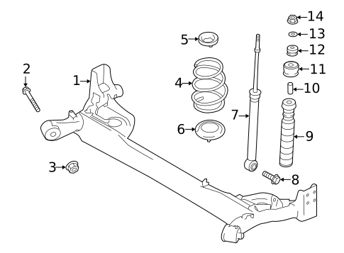 Rear Suspension for 2023 Nissan Versa #2