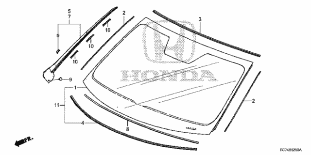 Front Windshield for 2016 Honda Pilot #0