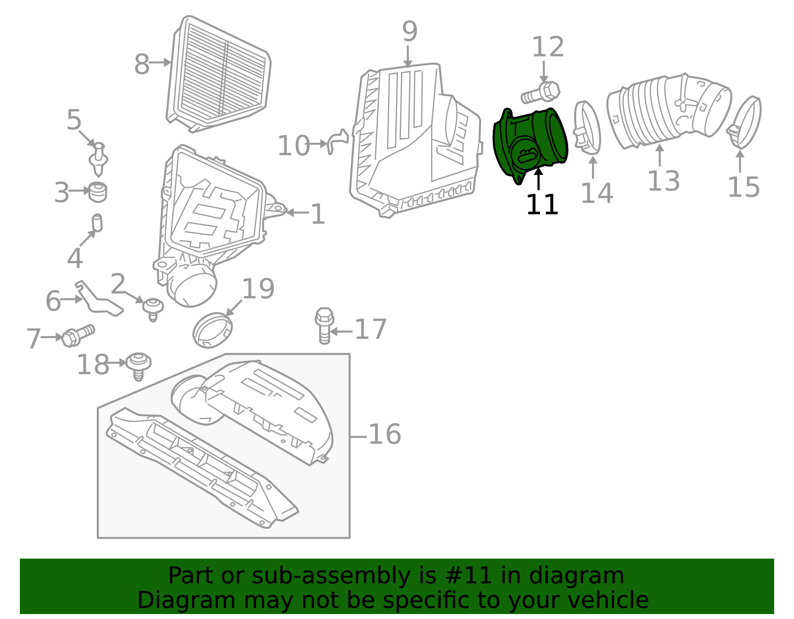 2009-2016 Hyundai Mass Air Flow Sensor 28164-3F100 | MotorMotor