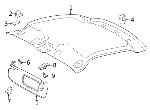 Interior Trim - Roof for 2016 Porsche Cayman #0