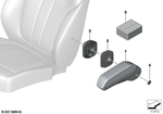 52205A63E31 - Seats: Armrest Leather Left for BMW Image