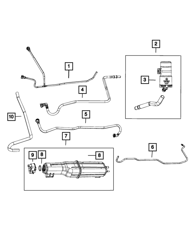 52029907AA - Emission Controls: Purge Hose for Mopar Image