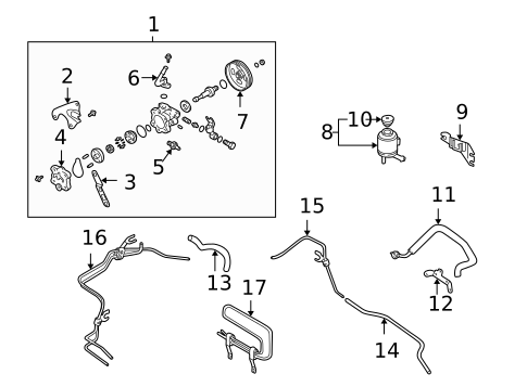 Pump & Hoses for 2004 Nissan Sentra #0