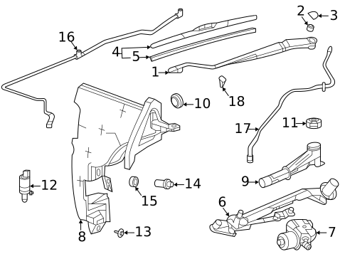 Wiper & Washer Components for 2025 Cadillac CT5 #0