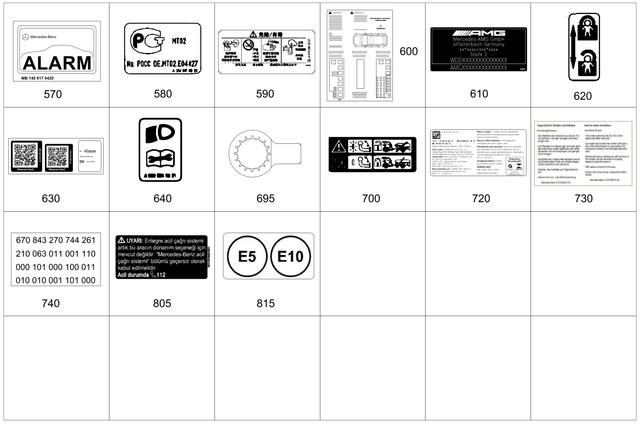 1665841904 - : Info Label, Tire Press for Mercedes-Benz Image