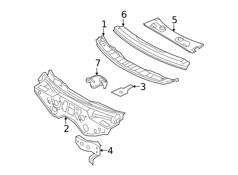 Cowl for 2006 Audi A6 Quattro #0