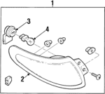 F7CZ13404AH - Electrical: Tail Light Assembly for Ford: Escort | Mercury: Tracer Image