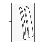757070E020 - Body: Frame Molding for Lexus: RX350, RX450h Image