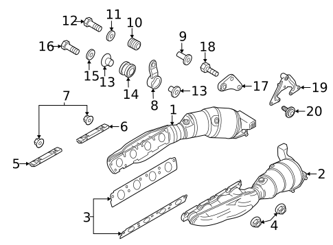 Exhaust Manifold for 2015 Audi R8 #0