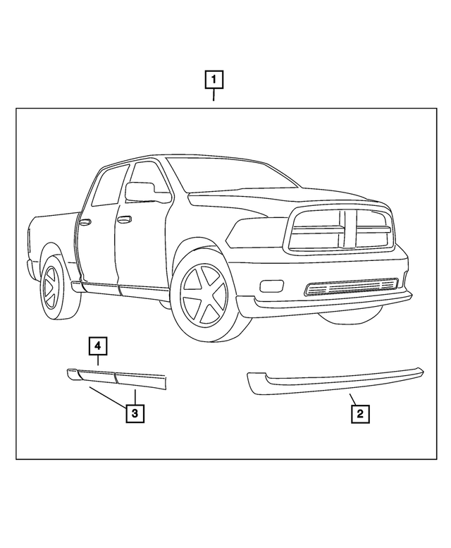 68056834AA - Mopar Accessories - Component Parts: Body Side Sill for Mopar Image